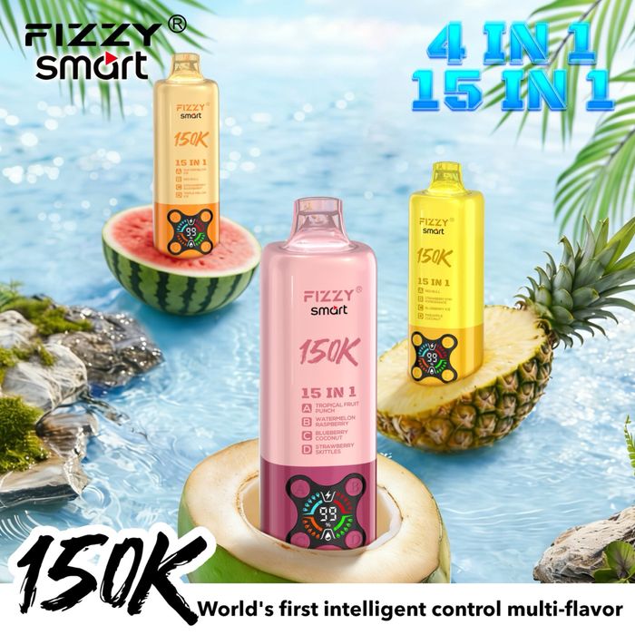 Vape Fizzy 15 in 1 150,000 reincarcabil model nou butoane speciale