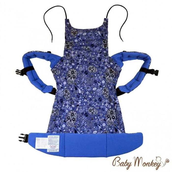 от 5+ месеца | Ергономична раница Baby Monkey Regolo - Calavera