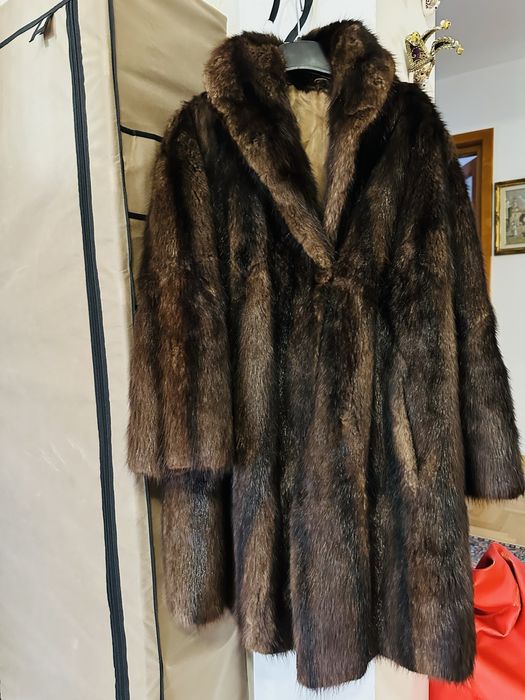 Haină superbă blană naturală Nutrie