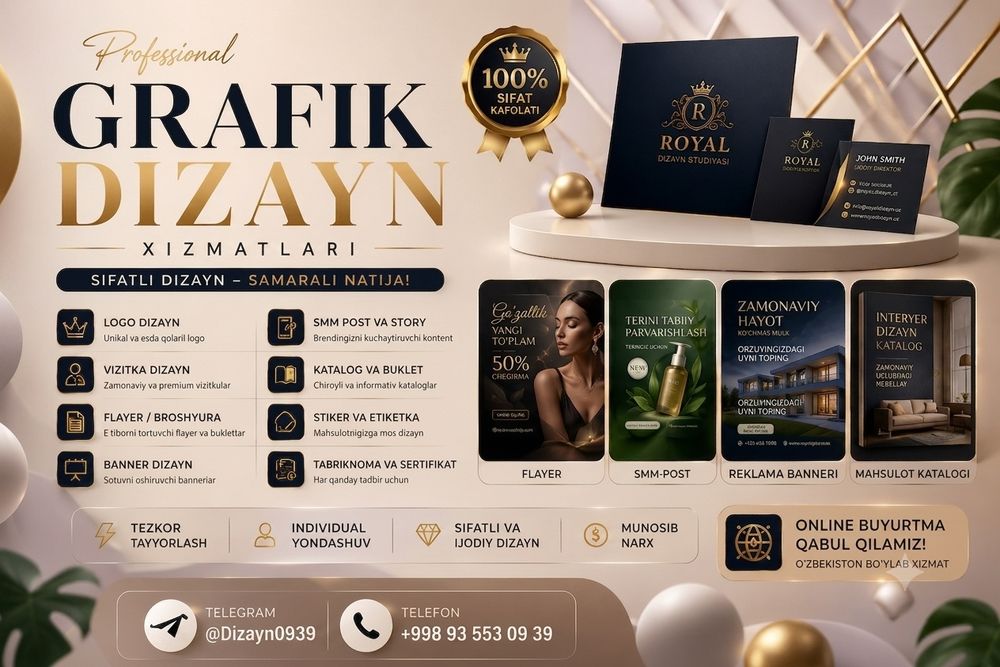 Grafik dizayn xizmati | Logo| Vizitka| Banner|SMM Post|Online buyurtma