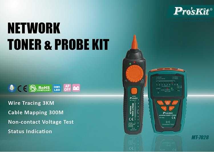 Tester de cablu de rețea si cabluri telefonice