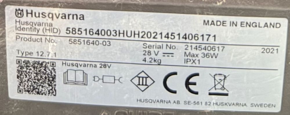 Stație de încărcare Husqvarna Automower 28V – originală, completă