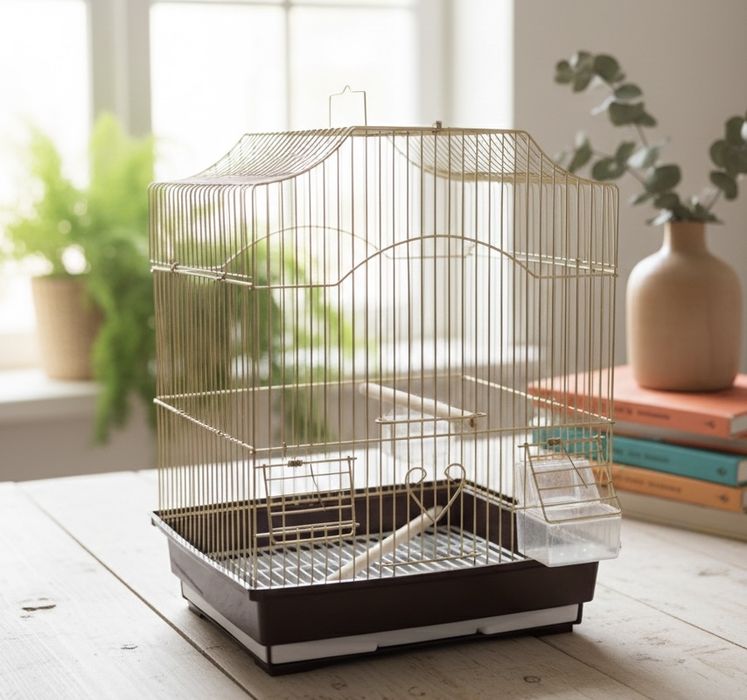 Клетка для птиц золотая