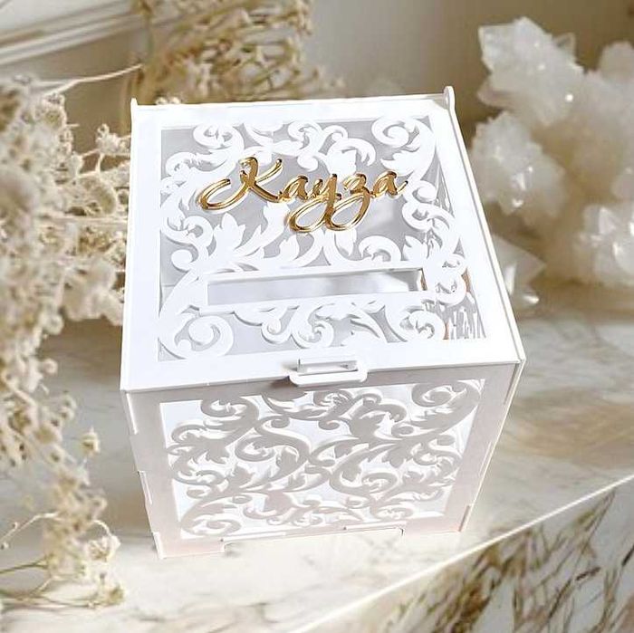 Кутии за Пликове Кутии за Пари, бяла сватбена кутия за пари и подаръци
