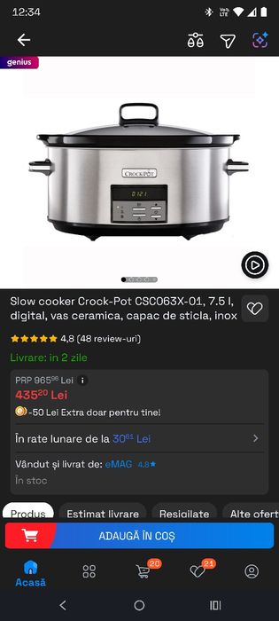 Oferta CROCK-POT 7,5L