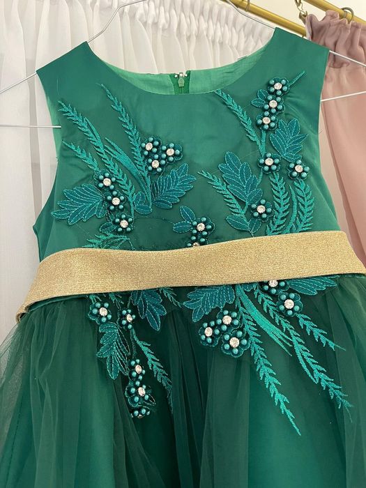 Rochie ocazie / seară fete 8-11 ani verde