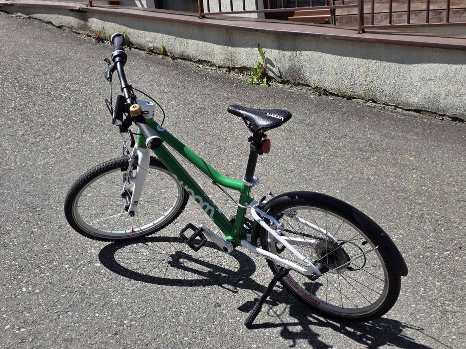 Vand bicicleta WOOM 4 (20") second-hand, verde