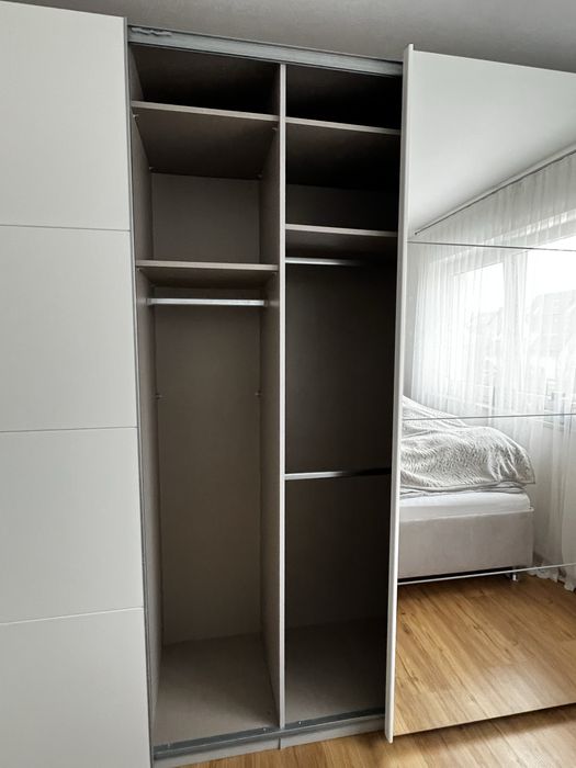 Dressing/Dulap 315/220/60 cm 3 usi culisante alb/oglinda