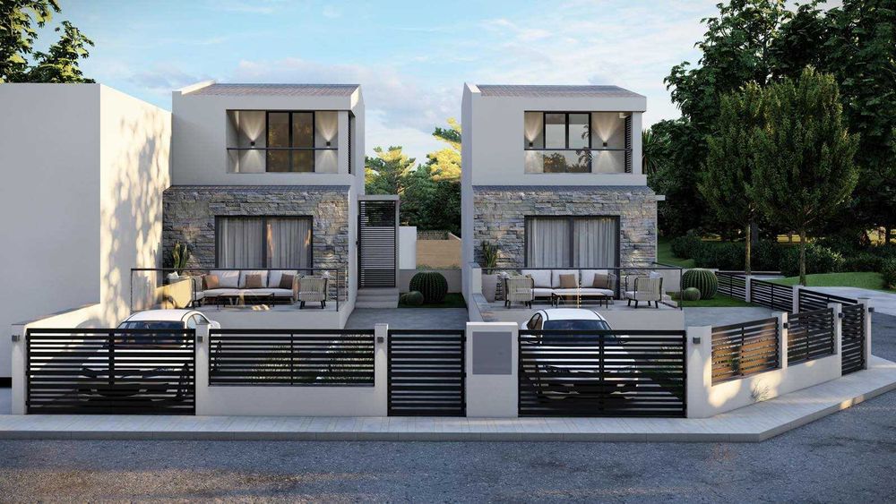 Продава новострояща се къща 50м2 с двор 115м2 в Паралия Врасна, Гърция