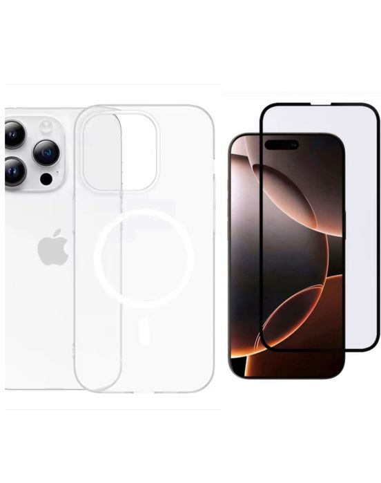 Iphone 13/14/15/16/17 PRO MAX PLUS Husa Thin Magsafe + Folie Sticla