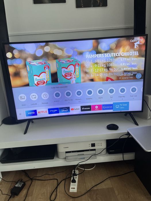 Vand tv samsung ultra HD diagonala 123 si sistem homme cinema sony 5+1