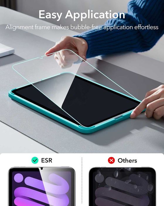 стъклен протектор ESR за iPad Mini 6th gen и  iPad Mini 7th A17 Pro