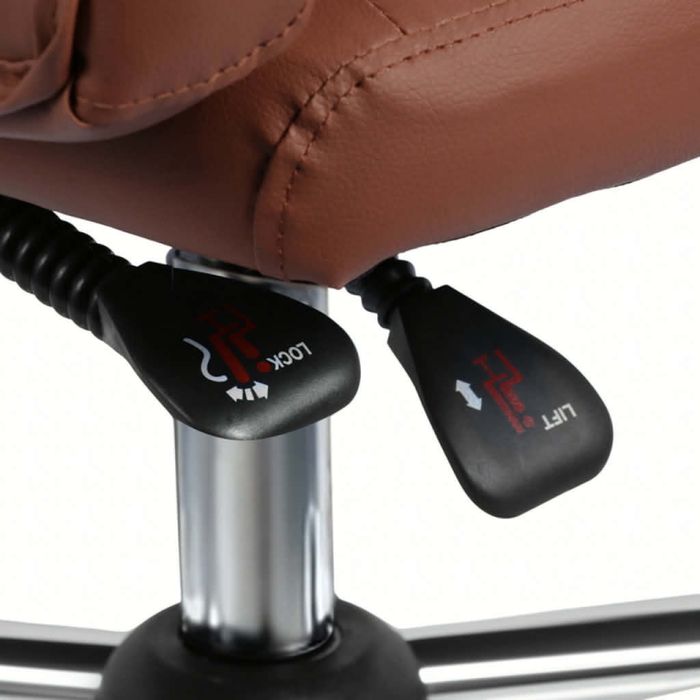 Ергономичен офис стол с лумбална опора от еко кожа