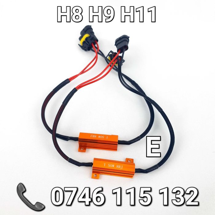 Set-Anulator Eroare Bec Ars-CANBUS-LED-T10 H1 H3 H7 H8 H9 H11-Aluminiu