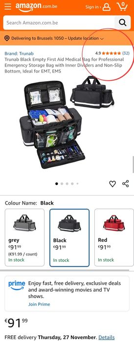 Професионална медицинска чанта за спешна помощ Trunab First Aid Bag