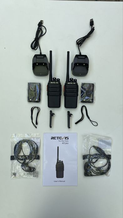 Set 2 stații radio walkie-talkie Retevis RT24V