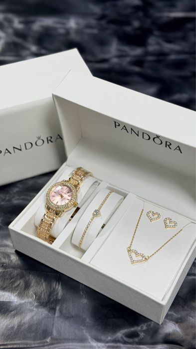 Pandora, Часы набор, Отличный подарок для девушек, Pandora