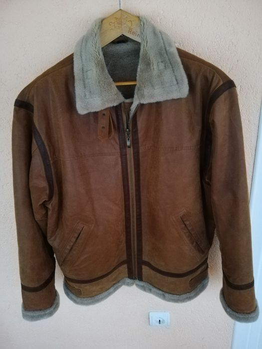 Geaca piele bărbati Morrel xl cu blana