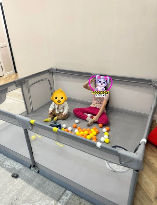 Детская горка с качелей и манеж продается