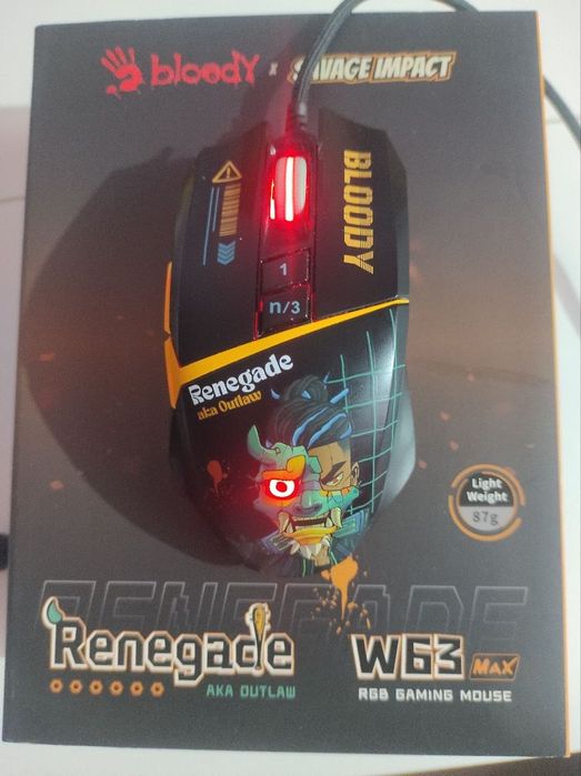 Мышь A4Tech Bloody W63 Max Renegade черный