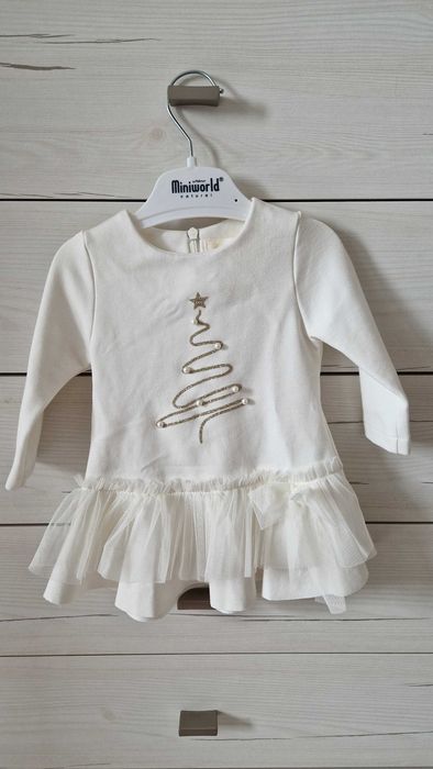 Коледна бебешка рокля 74размер