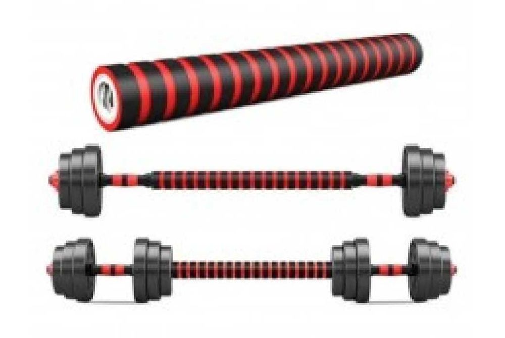 Тренировъчен комплект тежести 15/20кг. лост и принадлежности ръкавици