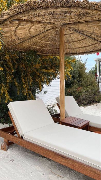 Табиий қамишдан соябонлар Пляж услубида