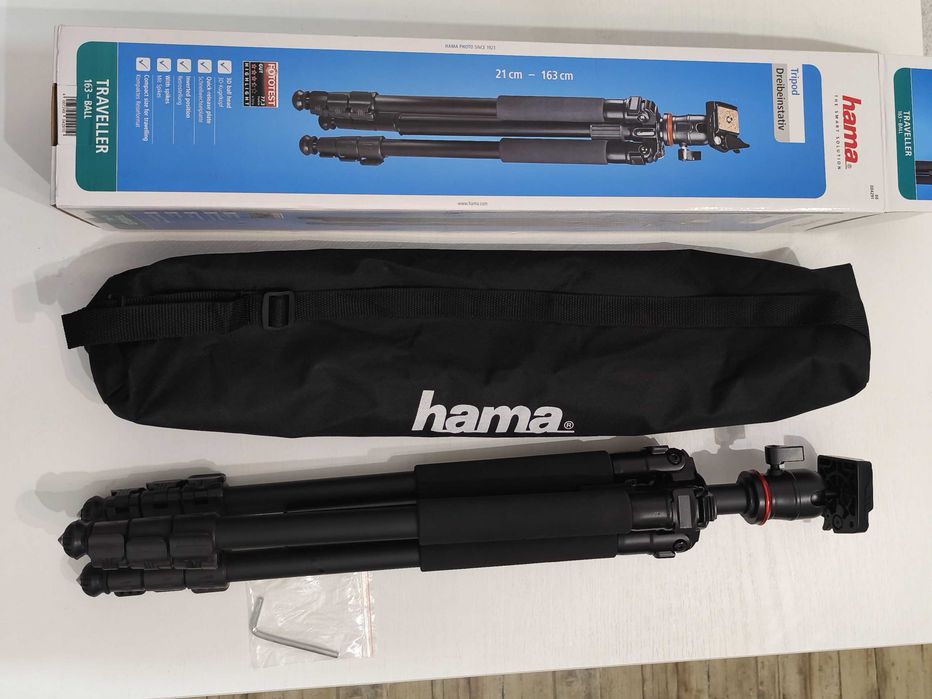 Нов Статив Hama Traveller 163 Ball – Пълен комплект в кутия