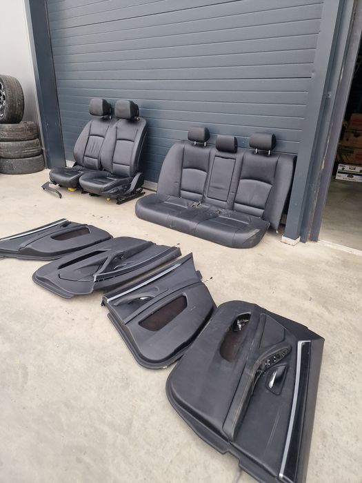 Scaune bancheta interior piele neagră bmw f10 fara incalzire