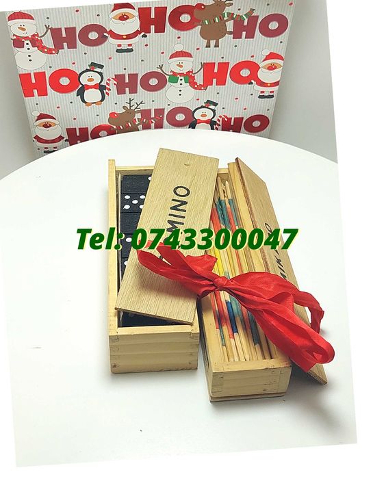 Pachet Cadou Gift  Joc Marocoo mikadoSi Domino  Transport Gratu