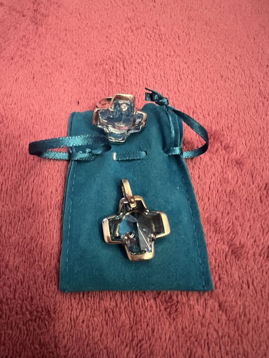 Сребърен комплект с камъни “Сваровски”