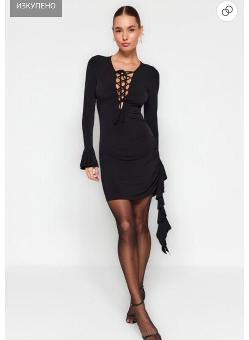 Рокля с набирания Trendyol