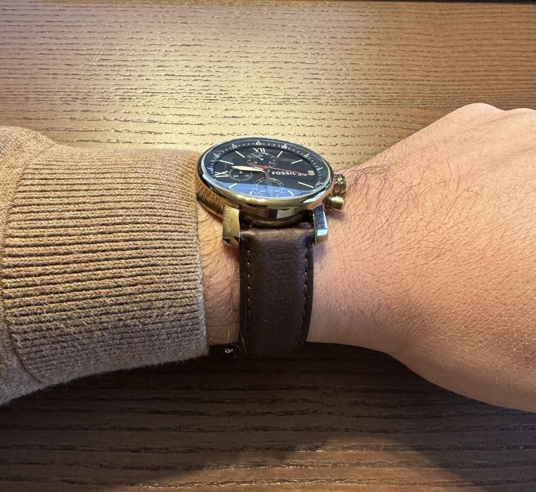 Fossil ceas Cronograf | curea piele quick release