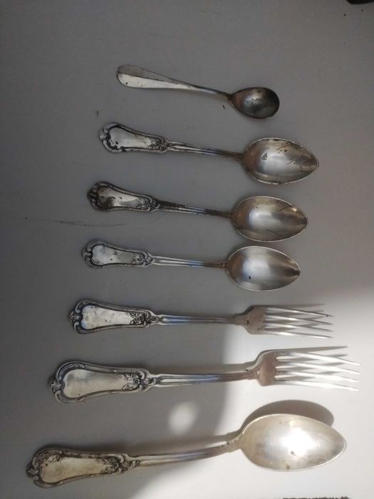 Furculițe și linguri argint masiv