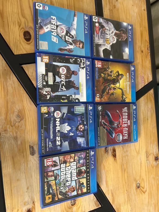 Игры на PS4,МК11,ГТА,Фифа,НХЛ,человек паук