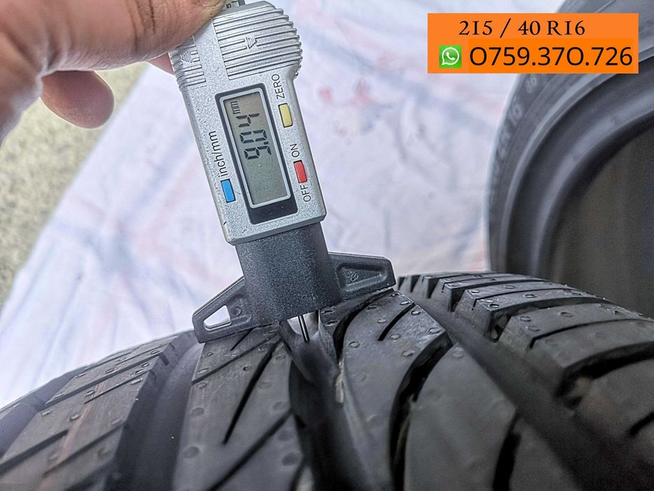 2 anvelope 215/40 R16 Profil intreg- nefolosite, 2 cauciucuri XL