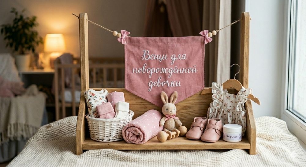 Пакет вещей для новорождённой девочки