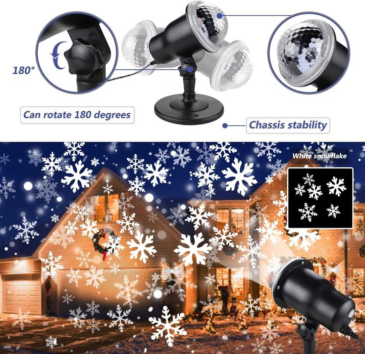 Коледни проекторни светлини за открито