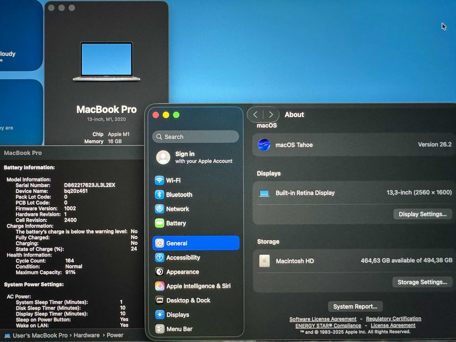 13.3' Apple MacBook Pro M1 2020 Space Grey 16GB RAM/512 GB SSD/Бат 14ч