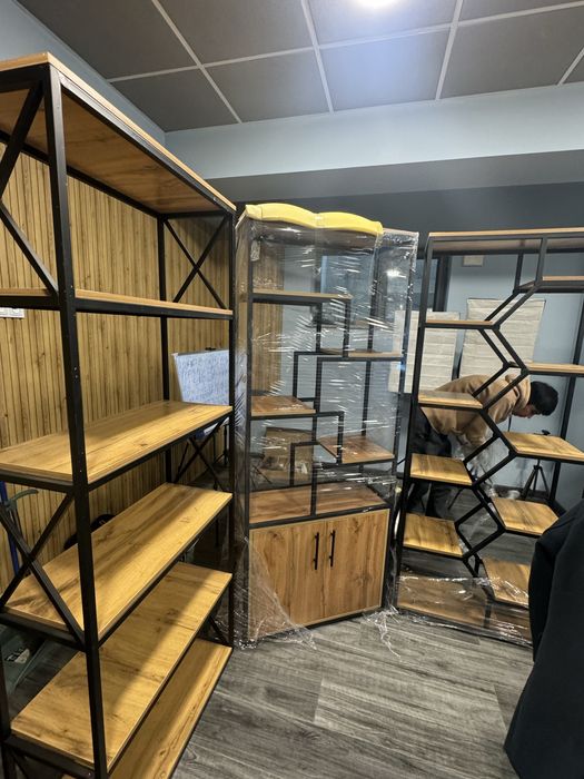 Акция !! Стеллаж лофт с полками для книг офисный шкаф 700.000 бошланад