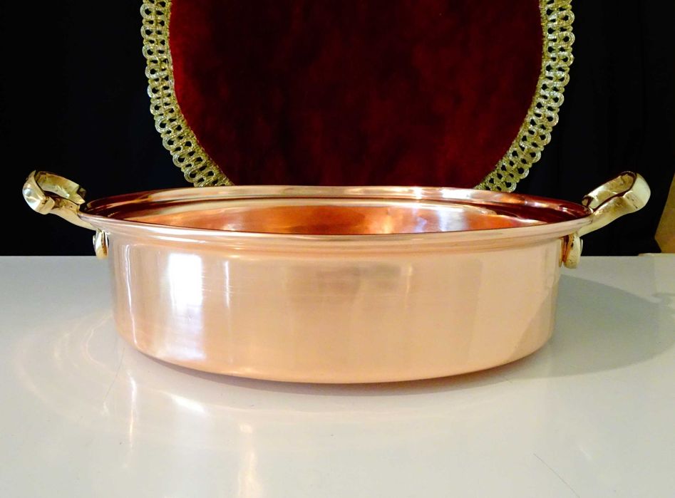 Меден тиган,медна тава,ръчно кован.