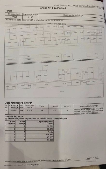 Teren Arcasilor-accept si schimburi