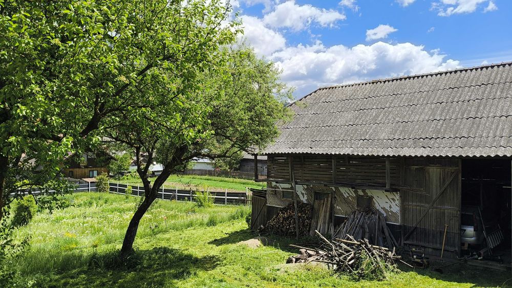 Casa de vanzare la tara , judetul Bacau, satul Bolovanis, plus anexa si sura. Suprafata teren 2000mp.