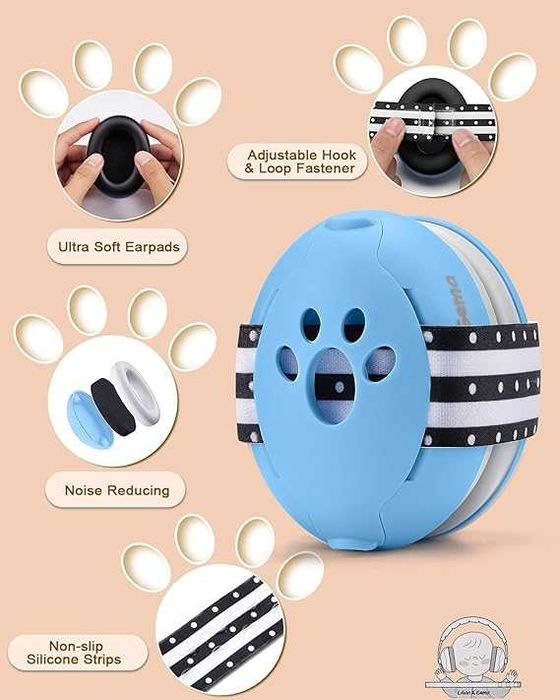 2-в-1 бебешки наушници със защита от шум