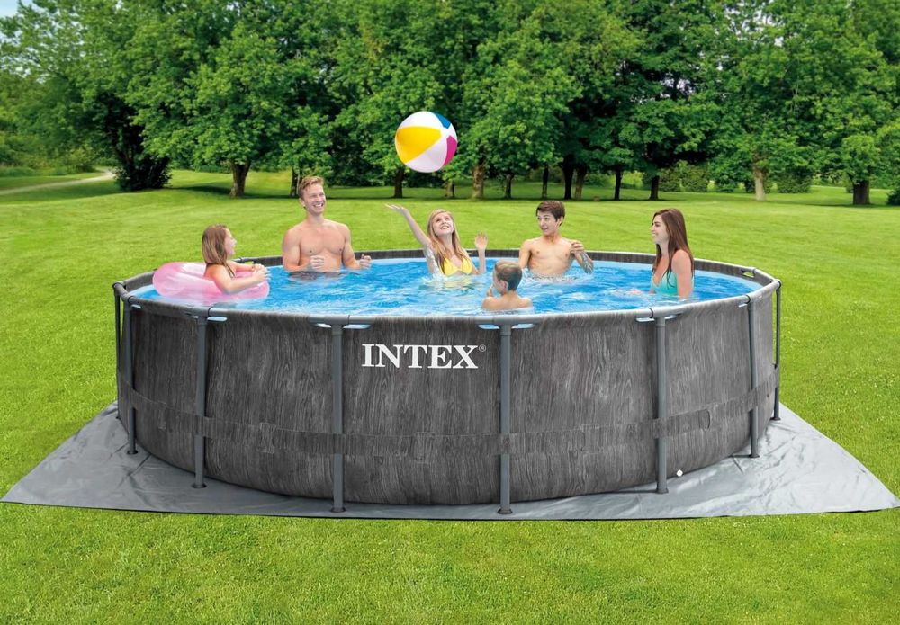 Нов! Басейн 457х122см - метална конструкция - Intex