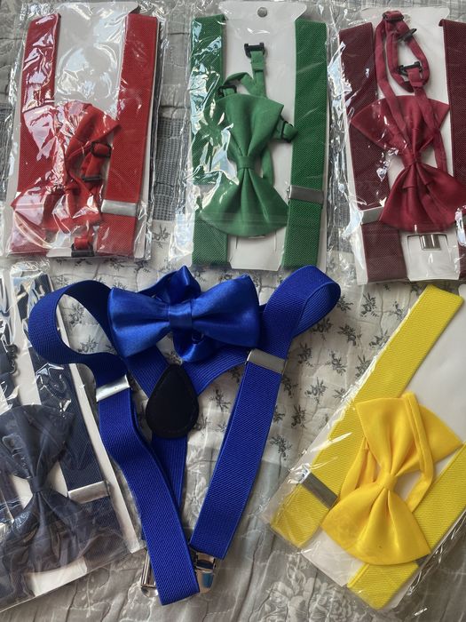 Комплекти детски тиранти с папийонка