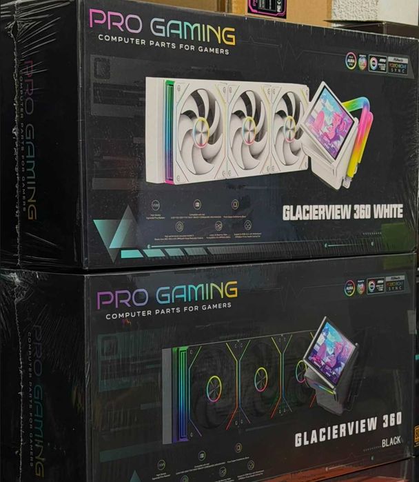 Cooler AIO 360 ProGaming Glacier View LCD 4 inch – Alb sau Negru