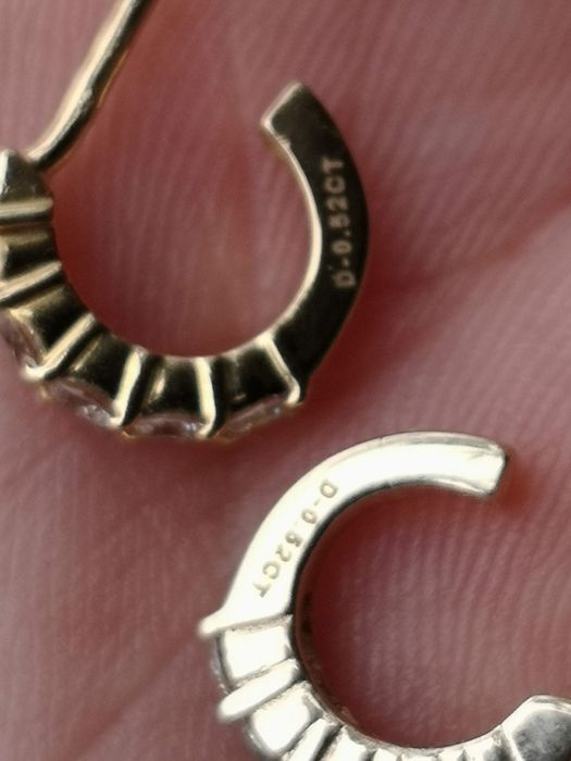 Vind cercei din aur 14kt cu 0,55ct diamante