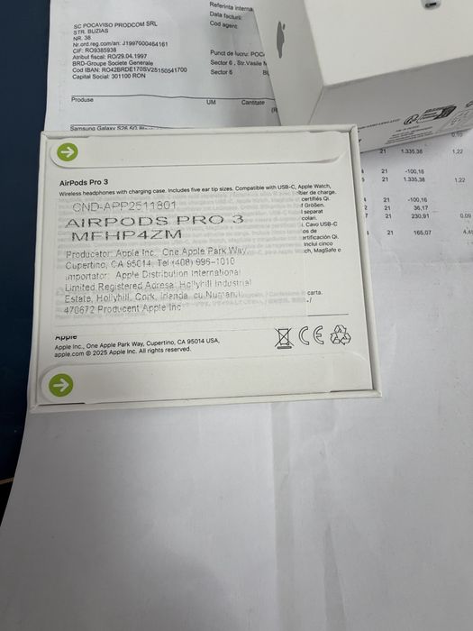 AirPods Pro 3 Noi Sigilate Factura Garanție 2 ani