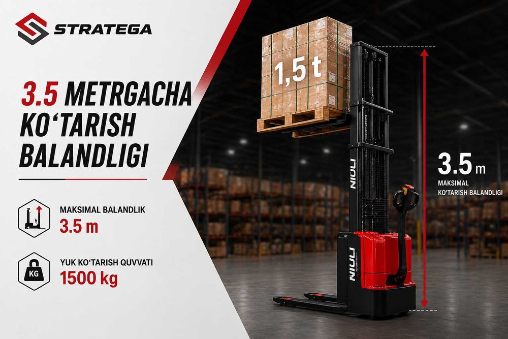 NIULI 1535 elektr shtabelyor sotiladi